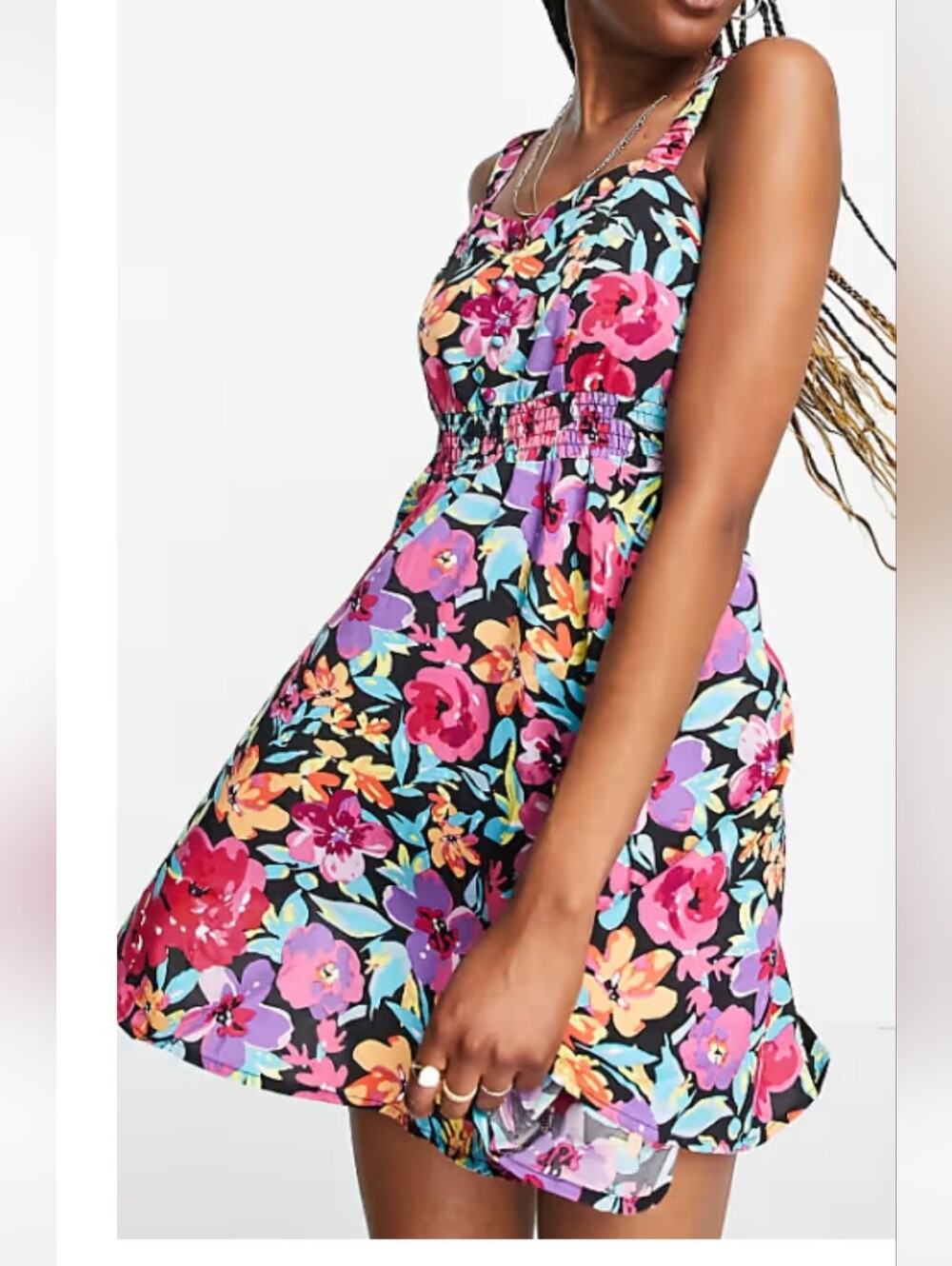 QED London Floral Fit & Flare Floral Dress Size XL